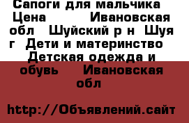 Сапоги для мальчика › Цена ­ 400 - Ивановская обл., Шуйский р-н, Шуя г. Дети и материнство » Детская одежда и обувь   . Ивановская обл.